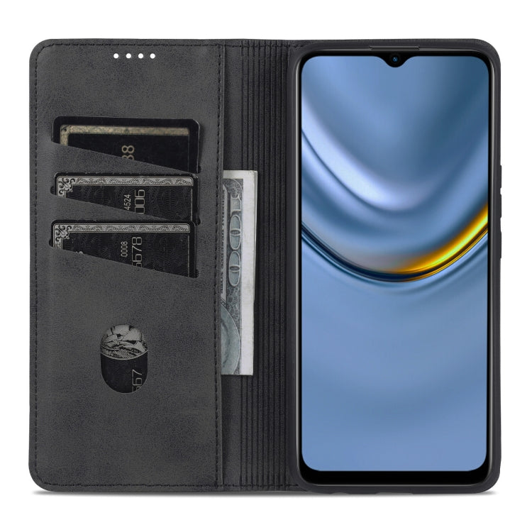 For Honor Play 30 AZNS Magnetic Calf Texture Flip Leather Phone Case(Black) by AZNS