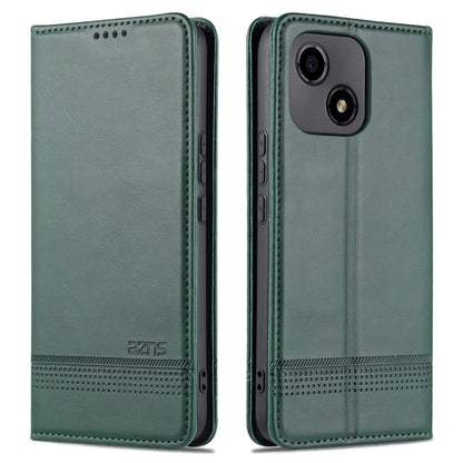 For Honor Play 30 AZNS Magnetic Calf Texture Flip Leather Phone Case(Dark Green) by AZNS