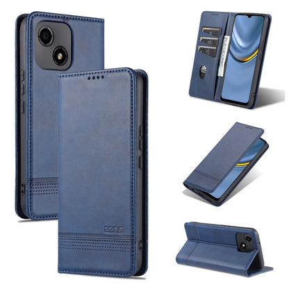 For Honor Play 30 AZNS Magnetic Calf Texture Flip Leather Phone Case(Dark Blue) by AZNS