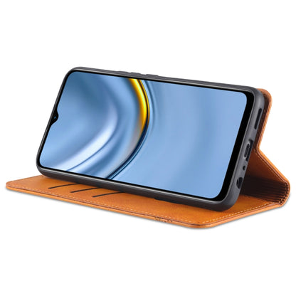 For Honor Play 30 AZNS Magnetic Calf Texture Flip Leather Phone Case(Light Brown) by AZNS