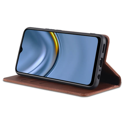 For Honor Play 30 AZNS Magnetic Calf Texture Flip Leather Phone Case(Dark Brown) by AZNS