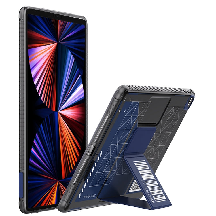 For iPad Pro 12.9 2022 / 2021 / 2020 Mutural XingTu Series Tablet Case with Holder(Dark Blue) by Mutural