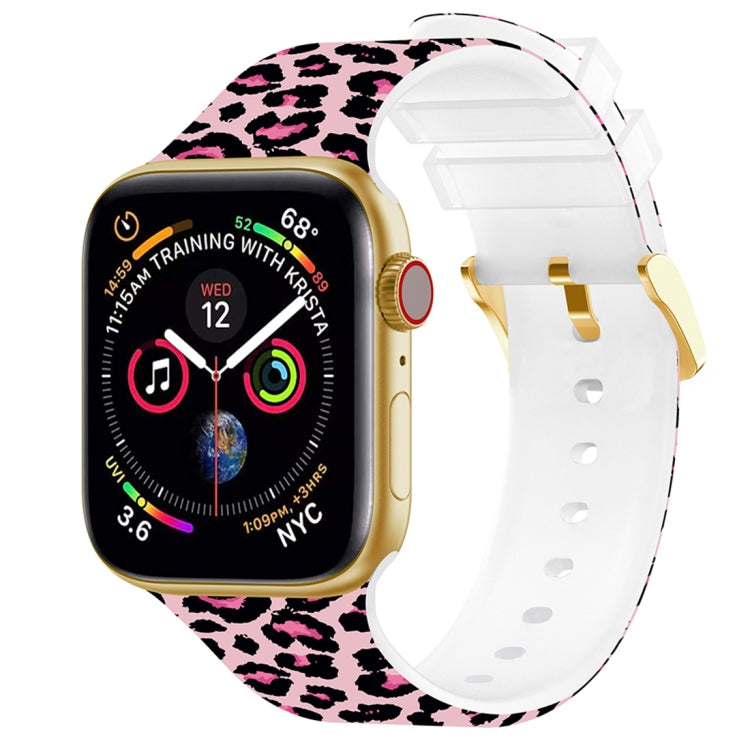 Square Buckle Color Printing Watch Band For Apple Watch Ultra 49mm&Watch Ultra 2 49mm / Series 9&8&7 45mm / SE 3&SE 2&6&SE&5&4 44mm / 3&2&1 42mm(Leopard 1) by bashfashion