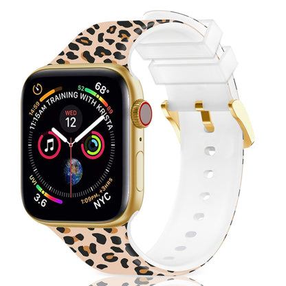 Square Buckle Color Printing Watch Band For Apple Watch Ultra 49mm&Watch Ultra 2 49mm / Series 9&8&7 45mm / SE 3&SE 2&6&SE&5&4 44mm / 3&2&1 42mm(Leopard 2) by bashfashion