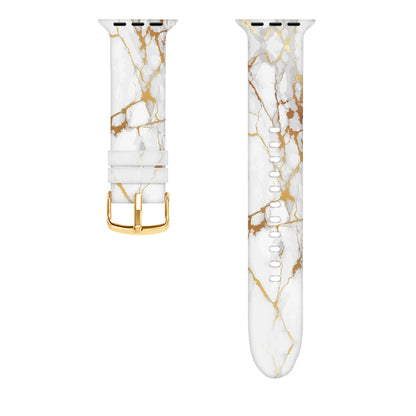 Square Buckle Color Printing Watch Band For Apple Watch Ultra 49mm&Watch Ultra 2 49mm / Series 9&8&7 45mm / SE 3&SE 2&6&SE&5&4 44mm / 3&2&1 42mm(Marble 1) by bashfashion