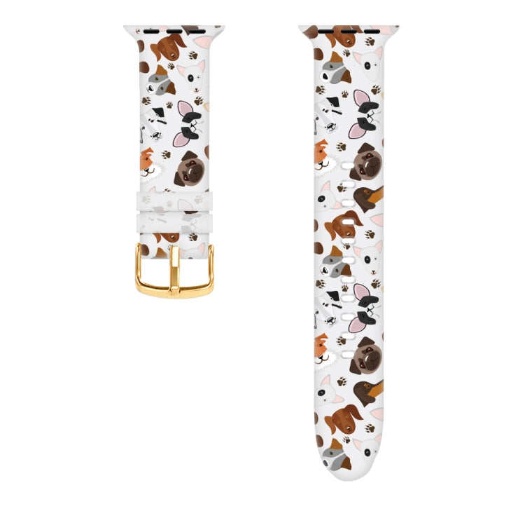 Square Buckle Color Printing Watch Band For Apple Watch Ultra 49mm&Watch Ultra 2 49mm / Series 9&8&7 45mm / SE 3&SE 2&6&SE&5&4 44mm / 3&2&1 42mm(Animal 2) by bashfashion