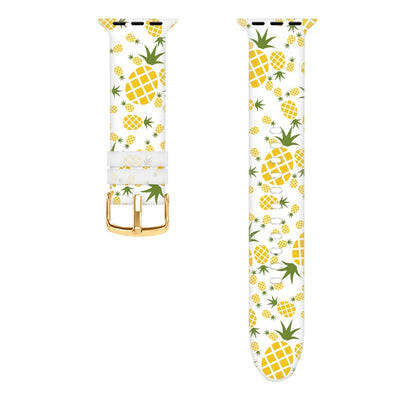 Square Buckle Color Printing Watch Band For Apple Watch Ultra 49mm&Watch Ultra 2 49mm / Series 9&8&7 45mm / SE 3&SE 2&6&SE&5&4 44mm / 3&2&1 42mm(Fruit 2) by bashfashion