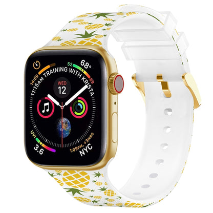 Square Buckle Color Printing Watch Band For Apple Watch Series 9&8&7 41mm / SE 3&SE 2&6&SE&5&4 40mm / 3&2&1 38mm(Fruit 2) by bashfashion