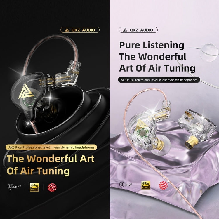 QKZ AK6 PLUS HiFi Bass Detachable Audio Cable Dynamic Heavy Bass Wired Earphone, Style:with Mic(Colorful) by QKZ