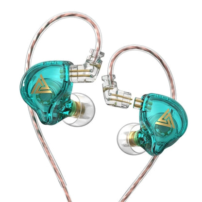 QKZ AK6 PLUS HiFi Bass Detachable Audio Cable Dynamic Heavy Bass Wired Earphone, Style:without Mic(Cyan-blue) by QKZ