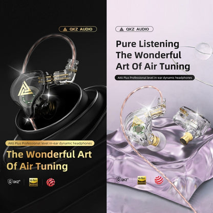 QKZ AK6 PLUS HiFi Bass Detachable Audio Cable Dynamic Heavy Bass Wired Earphone, Style:without Mic(White) by QKZ