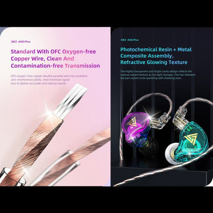 QKZ AK6 PLUS HiFi Bass Detachable Audio Cable Dynamic Heavy Bass Wired Earphone, Style:without Mic(White) by QKZ