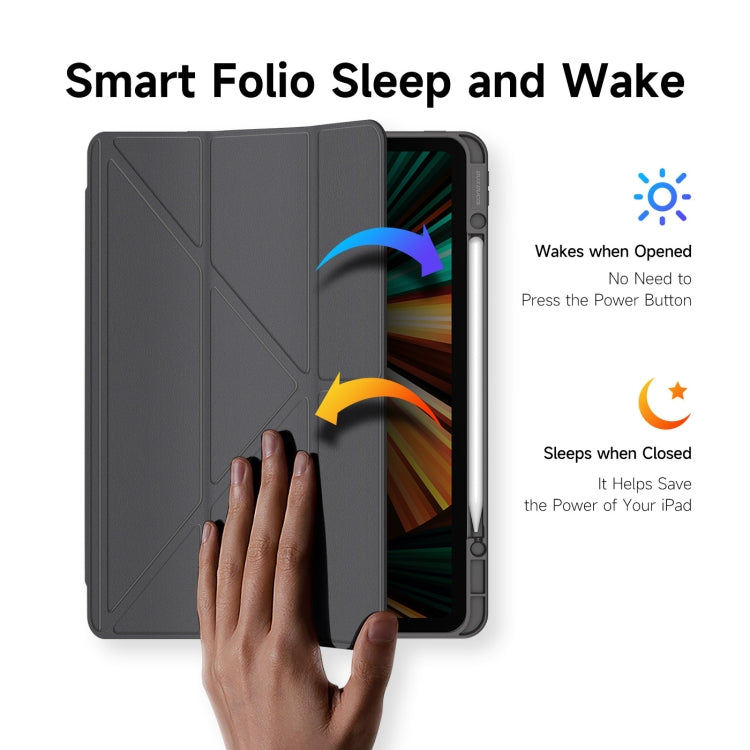 For iPad Pro 12.9 2022/2021/2020/2018 DUX DUCIS Magi Series Shockproof Tablet Case(Grey) by DUX DUCIS