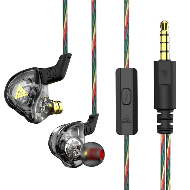 QKZ DMX Sports In-ear HIFI 3.5mm Wired Control Earphone with Mic(Transparent Black) by QKZ