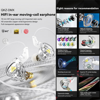 QKZ DMX Sports In-ear HIFI 3.5mm Wired Control Earphone with Mic(Transparent Yellow) by QKZ