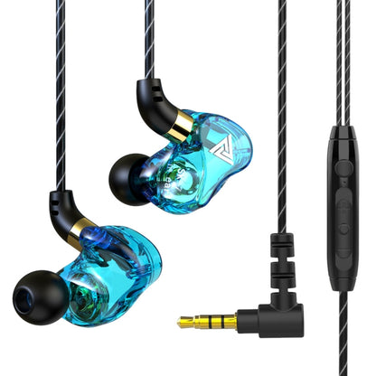 QKZ SK7 3.5mm Sports In-ear Copper Driver Wired HIFI Stereo Earphone with Mic(Sky Blue) by QKZ