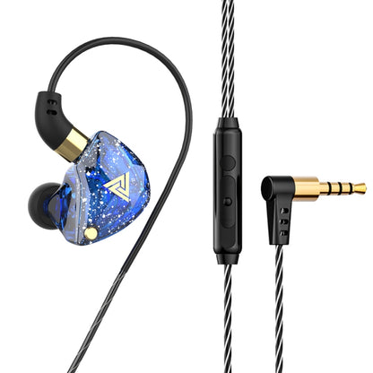 QKZ SK8 3.5mm Sports In-ear Dynamic HIFI Monitor Earphone with Mic(Blue) by QKZ