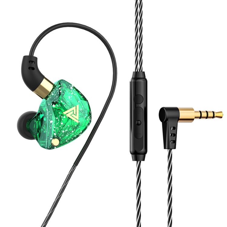QKZ SK8 3.5mm Sports In-ear Dynamic HIFI Monitor Earphone with Mic(Green) by QKZ
