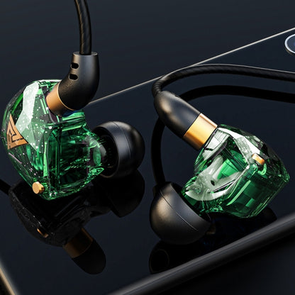 QKZ SK8 3.5mm Sports In-ear Dynamic HIFI Monitor Earphone with Mic(Green) by QKZ