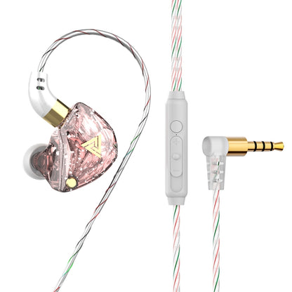 QKZ SK8 3.5mm Sports In-ear Dynamic HIFI Monitor Earphone with Mic(Pink) by QKZ