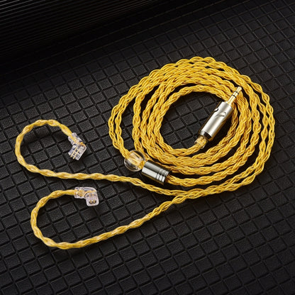 QKZ T1 8 Core TC Silver Plated 3.5mm 0.75mm 2PIN HIFI Earphone Update Cable(Yellow) by QKZ