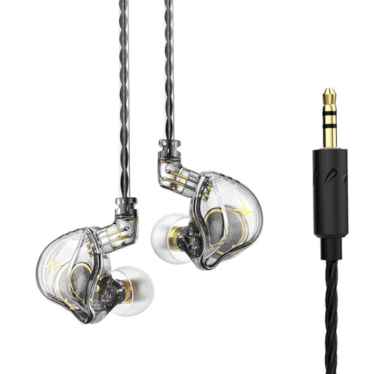 QKZ ZXT Sports In-ear Wired Control Plug HIFI Stereo Stage Monitor Earphone, Style:Standard Version(Transparent) by QKZ