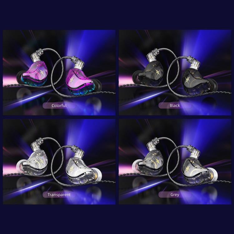 QKZ ZXT Sports In-ear Wired Control Plug HIFI Stereo Stage Monitor Earphone, Style:with Mic(Transparent) by QKZ