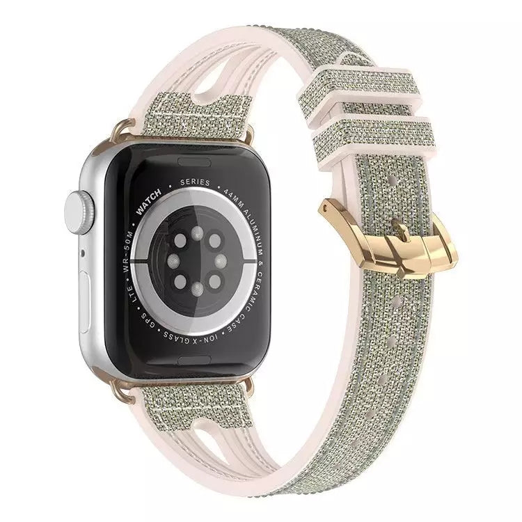 Slim Glitter Watch Band For Apple Watch Ultra 49mm&Watch Ultra 2 49mm / Series 9&8&7 45mm / SE 3&SE 2&6&SE&5&4 44mm / 3&2&1 42mm(Grey) by bashfashion