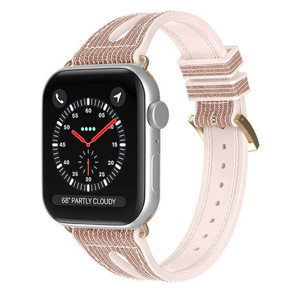 Slim Glitter Watch Band For Apple Watch Ultra 49mm&Watch Ultra 2 49mm / Series 9&8&7 45mm / SE 3&SE 2&6&SE&5&4 44mm / 3&2&1 42mm(Gold) by bashfashion