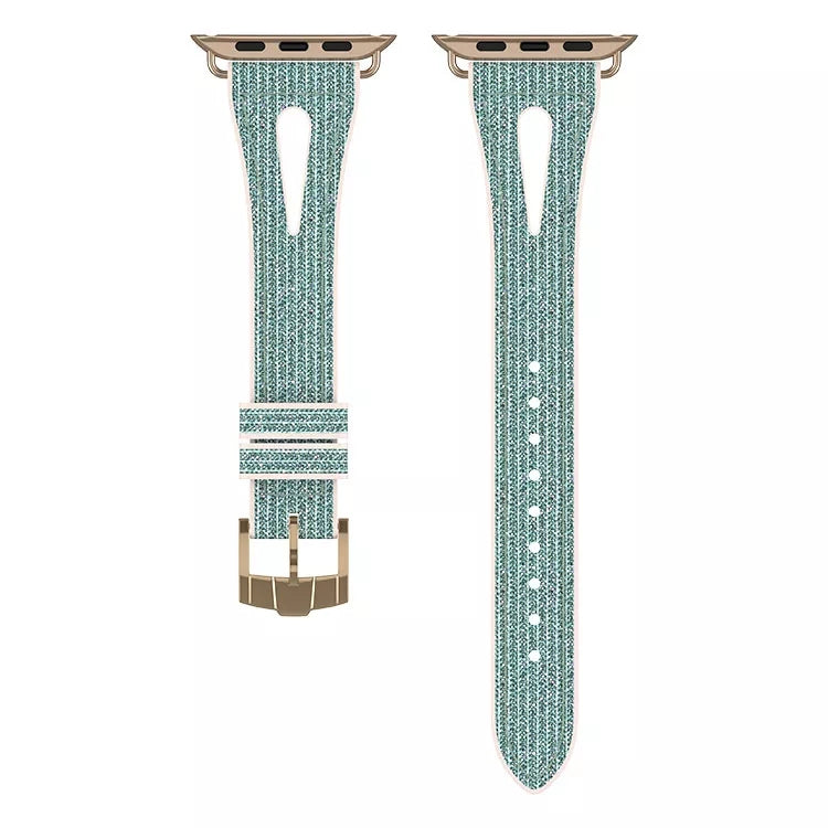 Slim Glitter Watch Band For Apple Watch Ultra 49mm&Watch Ultra 2 49mm / Series 9&8&7 45mm / SE 3&SE 2&6&SE&5&4 44mm / 3&2&1 42mm(Blue) by bashfashion