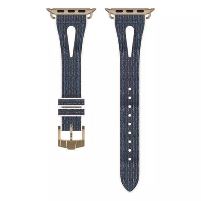 Slim Glitter Watch Band For Apple Watch Ultra 49mm&Watch Ultra 2 49mm / Series 9&8&7 45mm / SE 3&SE 2&6&SE&5&4 44mm / 3&2&1 42mm(Midnight Blue) by bashfashion