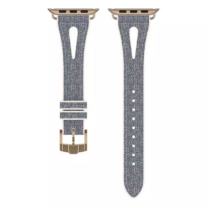 Slim Glitter Watch Band For Apple Watch Ultra 49mm&Watch Ultra 2 49mm / Series 9&8&7 45mm / SE 3&SE 2&6&SE&5&4 44mm / 3&2&1 42mm(Black) by bashfashion