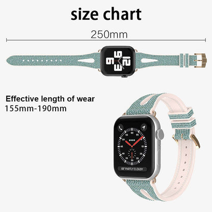 Slim Glitter Watch Band For Apple Watch Ultra 49mm&Watch Ultra 2 49mm / Series 9&8&7 45mm / SE 3&SE 2&6&SE&5&4 44mm / 3&2&1 42mm(Blue) by bashfashion