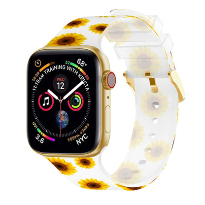 Square Buckle Transparent Watch Band For Apple Watch Series 9&8&7 41mm / SE 3&SE 2&6&SE&5&4 40mm / 3&2&1 38mm(2) by bashfashion