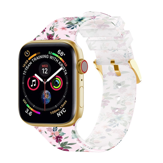 Square Buckle Transparent Watch Band For Apple Watch Series 9&8&7 41mm / SE 3&SE 2&6&SE&5&4 40mm / 3&2&1 38mm(7) by bashfashion