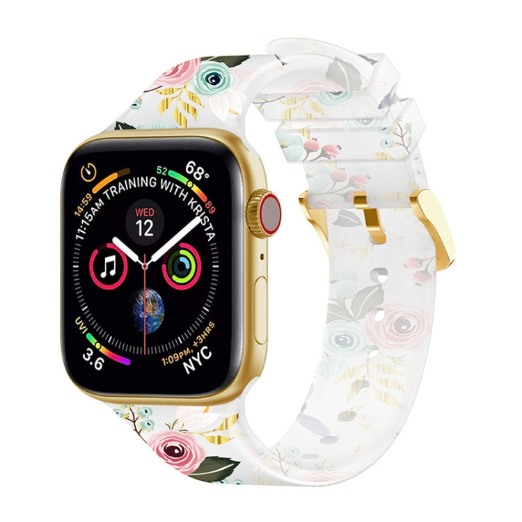 Square Buckle Transparent Watch Band For Apple Watch Series 9&8&7 41mm / SE 3&SE 2&6&SE&5&4 40mm / 3&2&1 38mm(9) by bashfashion