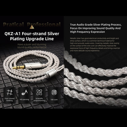 QKZ A1 Four-strand Silver-plated Wired Earphone by QKZ