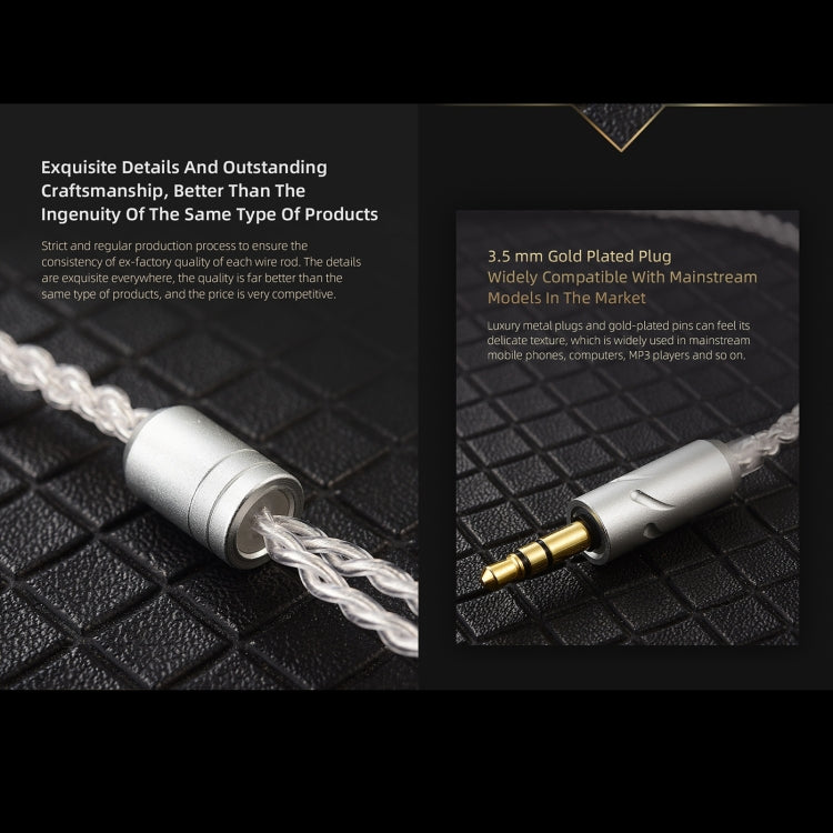 QKZ A1 Four-strand Silver-plated Wired Earphone by QKZ