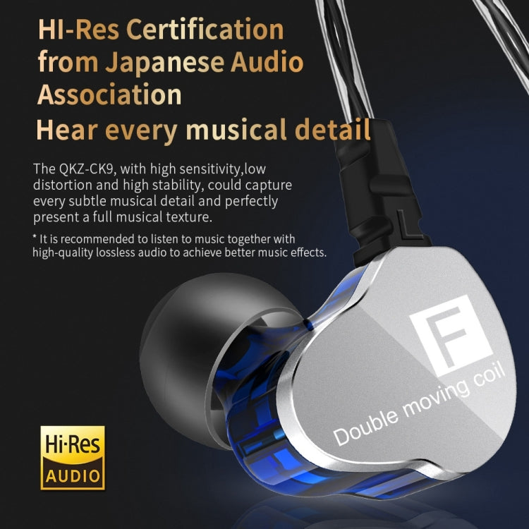 QKZ F910 In-Ear Subwoofer Dual Dynamic Earphone(Black) by QKZ