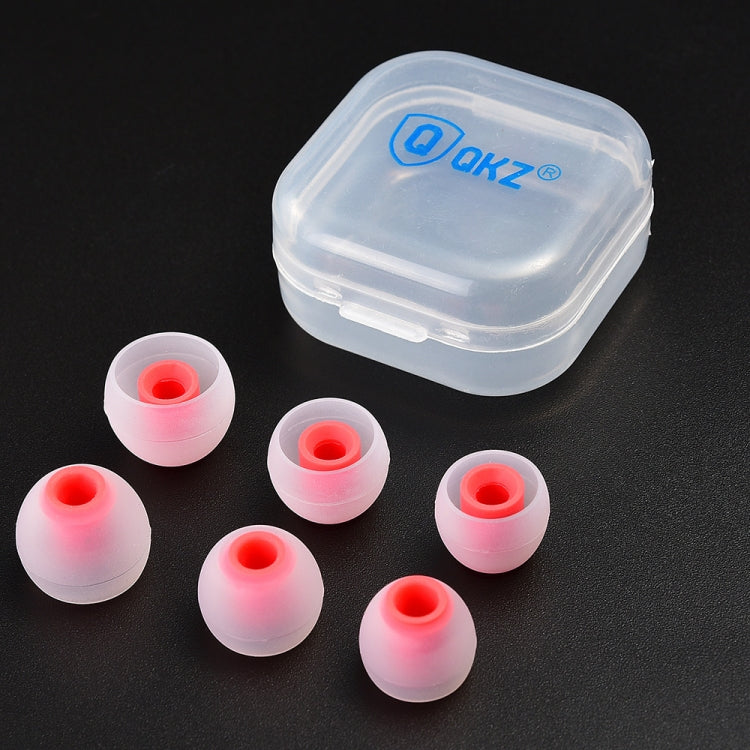 QKZ GJES 6-in-1 In-Ear Earphone Silicone Ear Caps(White Red) by QKZ