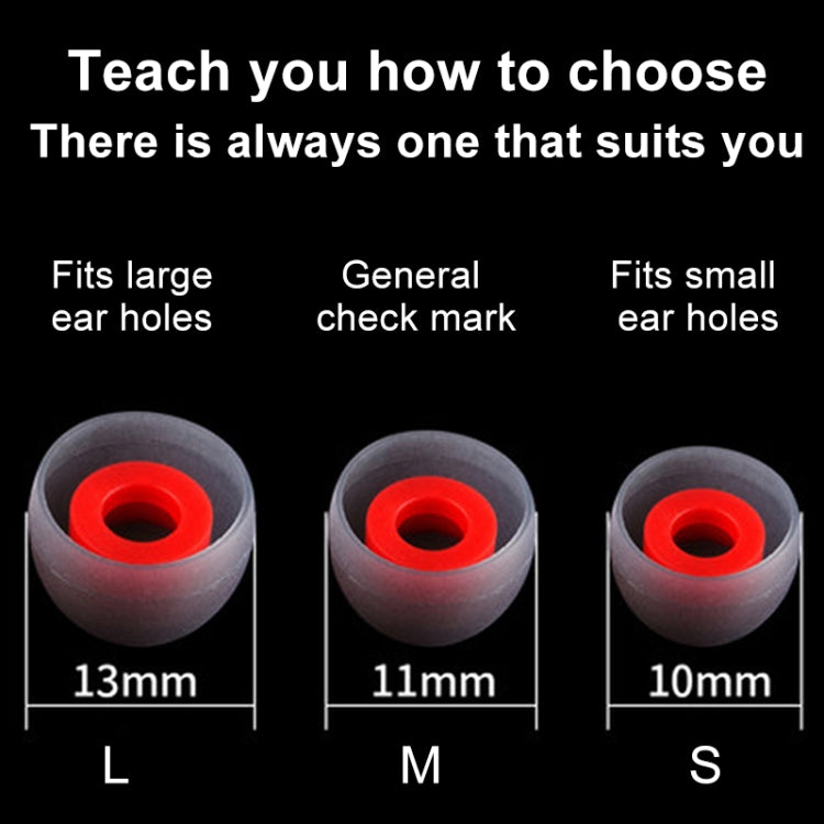 QKZ GJES 6-in-1 In-Ear Earphone Silicone Ear Caps(White Red) by QKZ