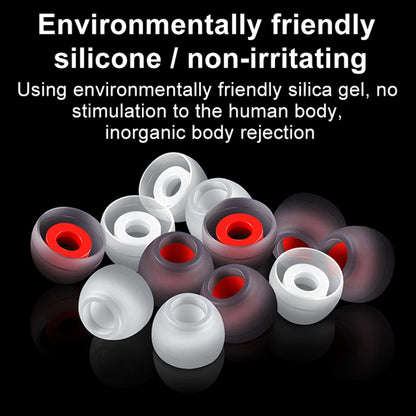 QKZ GJES 6-in-1 In-Ear Earphone Silicone Ear Caps(White Red) by QKZ