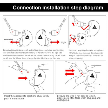 QKZ VK5 In-ear Dynamic Subwoofer Wire-controlled HiFi Sports Earphone with Mic(Black) by QKZ