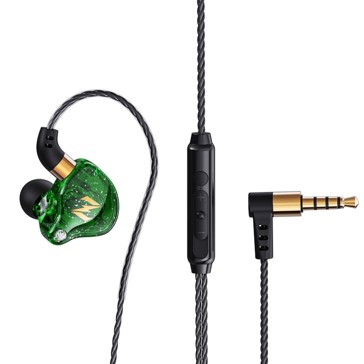 QKZ ZEN In-ear Subwoofer Wire-controlled Music Running Sports Earphone with Mic(Green) by QKZ