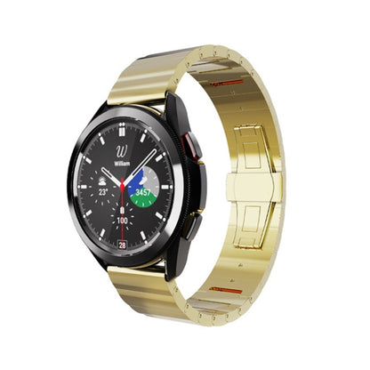 For Samsung Galaxy Watch 5 40mm / 44mm Steel Watch Band(Gold) by bashfashion