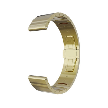 For Samsung Galaxy Watch 5 40mm / 44mm Steel Watch Band(Gold) by bashfashion