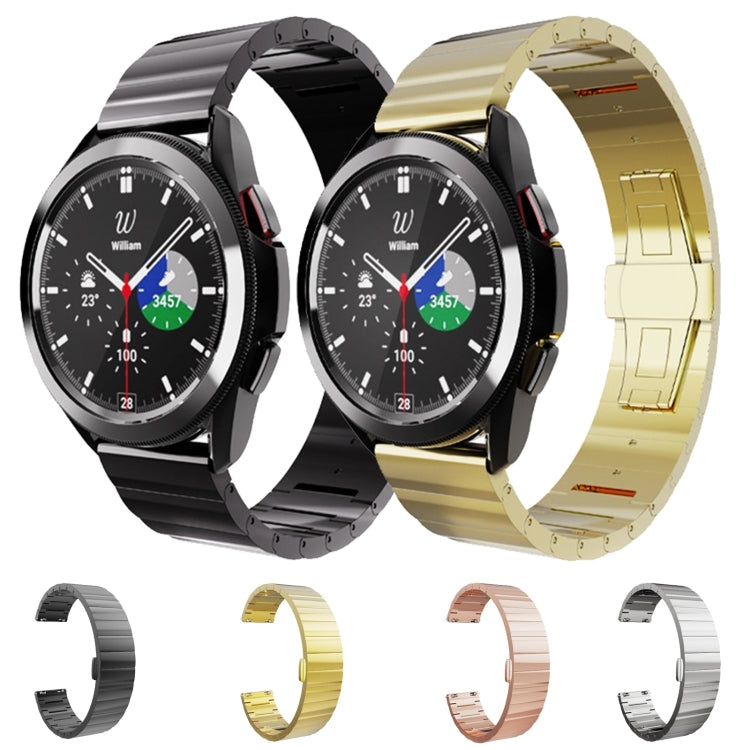 For Samsung Galaxy Watch 5 40mm / 44mm Steel Watch Band(Gold) by bashfashion