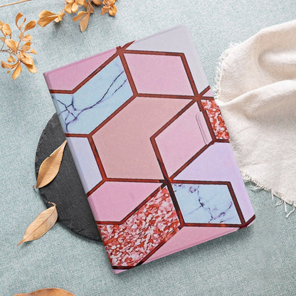 For iPad Pro 10.5 2019 / 10.2 Marble Pattern Smart Leather Tablet Case(Splicing Marble) by bashfashion