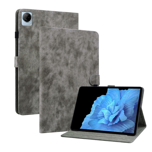 For vivo Pad 11 2022 Tiger Pattern PU Tablet Case(Grey) by bashfashion