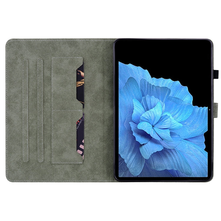 For vivo Pad 11 2022 Tiger Pattern PU Tablet Case(Grey) by bashfashion